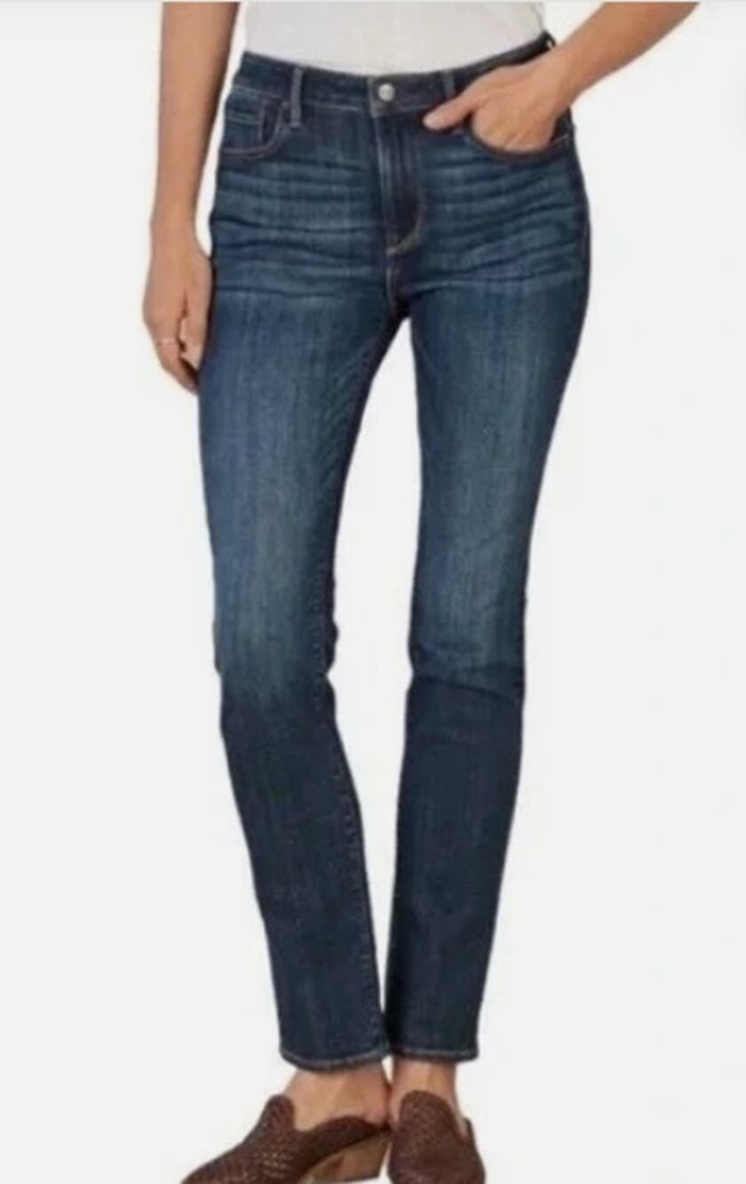 Driftwood Audrey Classic Straight Leg Jeans Women's Size 29 Medium Wash Stretch